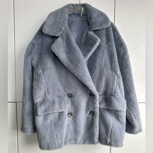 Free People Kate Faux Fur Coat Jacket Mob
Wife Cream Gray Oversized Medium